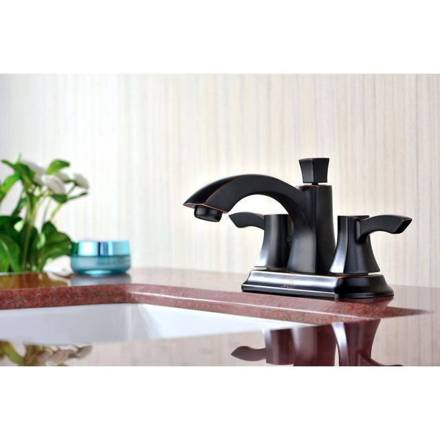 Anzzi L-AZ014ORB  Vista Series 4 in. Centerset 2-Handle Mid-Arc Bathroom Faucet