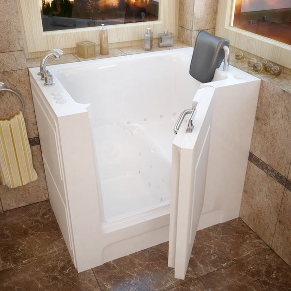 MediTub 2739LWA  MediTub Walk-In 27 x 39 Left Drain White Air Jetted Walk-In Bathtub