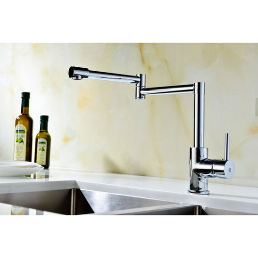 Anzzi KF-AZ102  ANZZI Manis Series Deck-Mounted Pot Filler in Polished Chrome