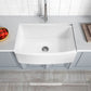 Anzzi K-AZ272-A1  ANZZI Mesa Series Farmhouse Solid Surface 33 in. 0-Hole Single Bowl Kitchen Sink with 1 Strainer