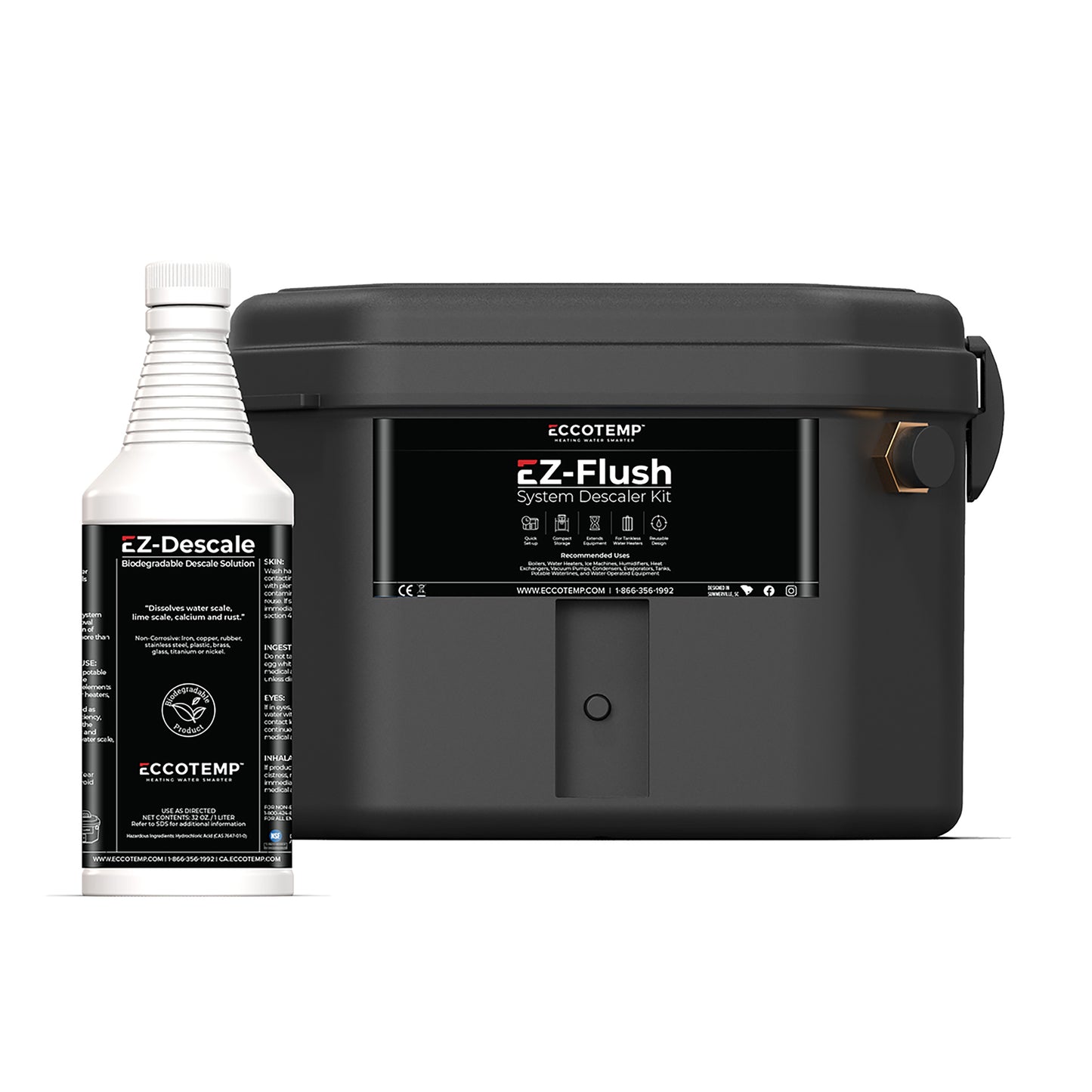Bundle: Eccotemp i12-Bundle  Indoor Natural Gas/LPG Tankless Water Heater, 4.0 GPM SET with 3" Horizontal Vent Bundle