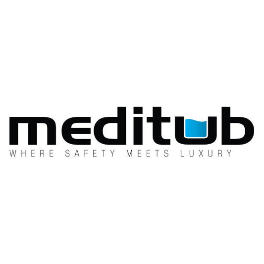 MediTub 2653LBD  Walk-In 26 x 53 Left Drain Biscuit Whirlpool & Air Jetted Walk-In Bathtub