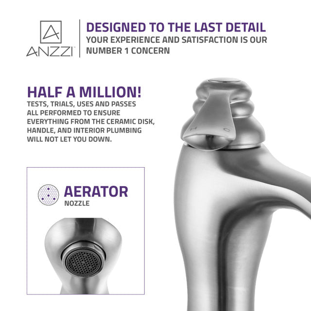 Anzzi L-AZ104CH  Anfore Single Hole Single Handle Bathroom Faucet