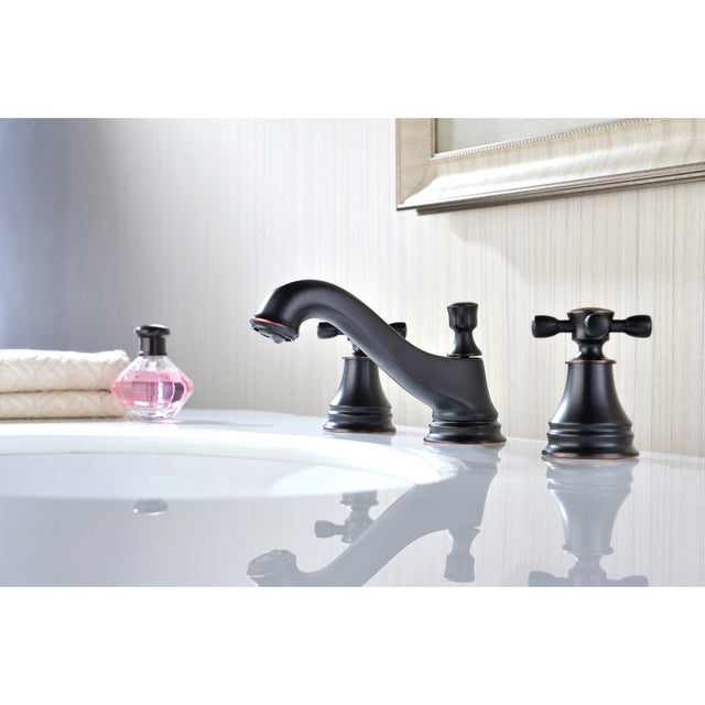 Anzzi L-AZ007PC  Melody Series 8 in. Widespread 2-Handle Mid-Arc Bathroom Faucet in Polished Chrome