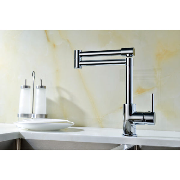 Anzzi KF-AZ102  ANZZI Manis Series Deck-Mounted Pot Filler in Polished Chrome